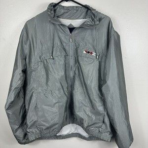 Vintage Catalina Adult Men’s Large Silver Sport Sailing Jacket Windbreaker Zip